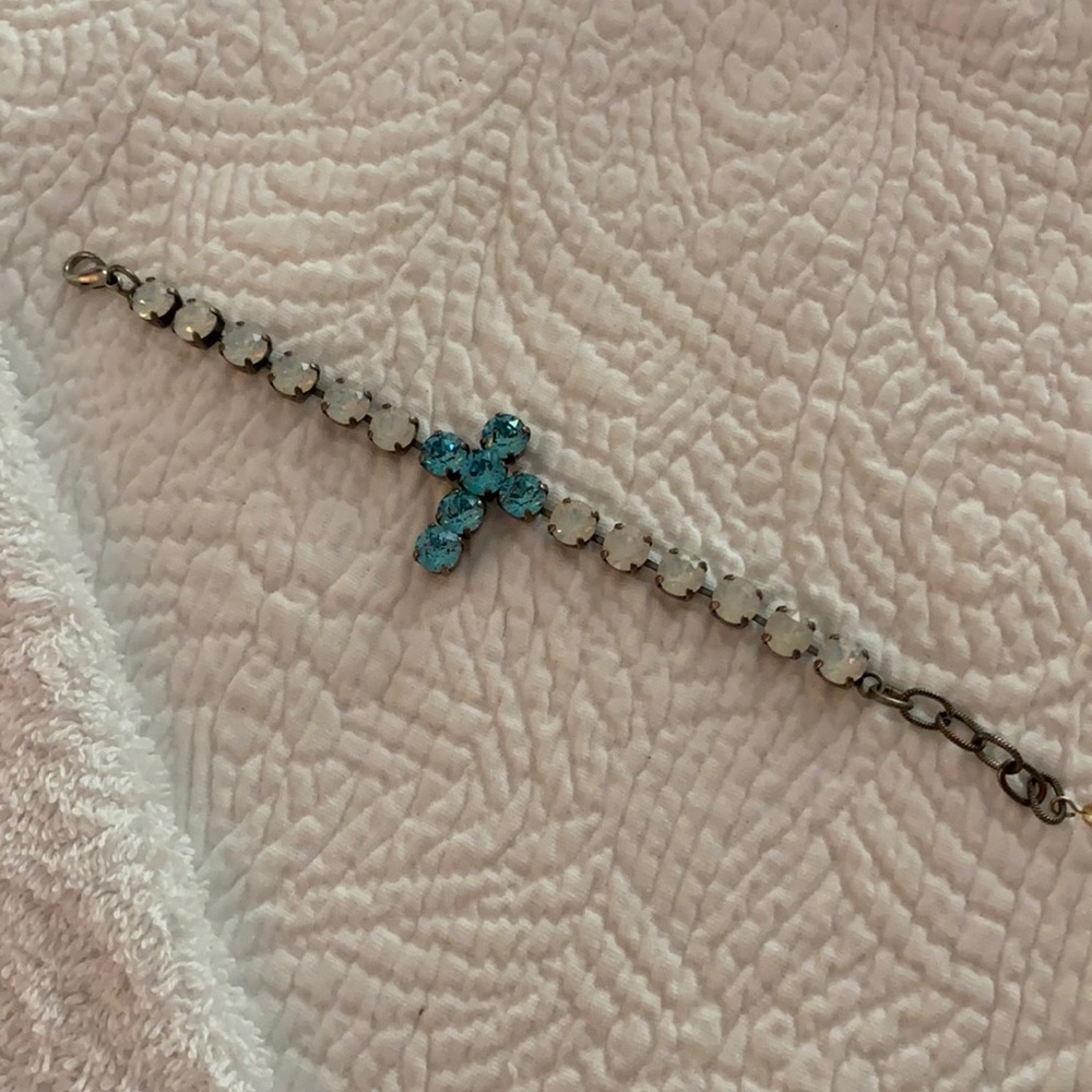 Crystal cross bracelet